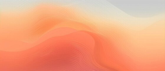 Abstrakcyjne pomarańczowe tło w fale - obraz malowany na płótnie przypominający mapę hipsometryczną - obrazy, fototapety, plakaty