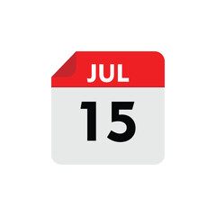 Fototapeta premium 15 july icon with white background