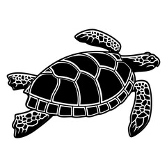 sea turtle silhouette