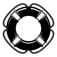 Fototapeta premium lifebuoy silhouette 