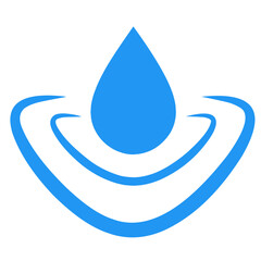 water drop with wave icon