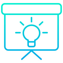 Outline gradient Presentation Idea icon