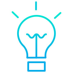 Outline gradient Light Bulb icon
