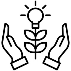 Outline Grow plant icon