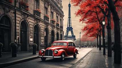Fotobehang Artistic Paris France. Eiffel Tower © Anaya