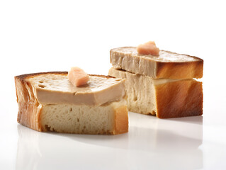 Foie gras on white background. Ai Generative - obrazy, fototapety, plakaty