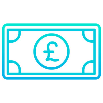 recommend clip art: Outline gradient Pound Money, Cash currency icon