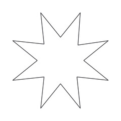 Obraz premium Sparkle star outline illustration