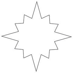 Sparkle star outline illustration