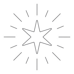 Sparkle star outline illustration