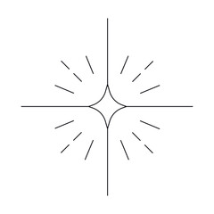 Sparkle star outline illustration