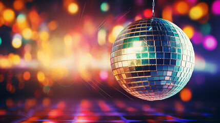 Fototapeta na wymiar Party lights disco ball