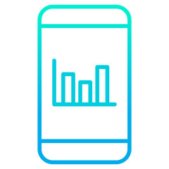 Outline gradient Mobile Analytics icon