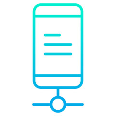 Outline gradient Mobile server share icon