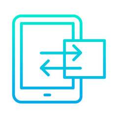Outline gradient Tablet Share icon