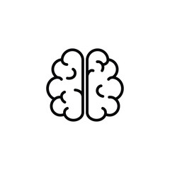 Brain vector icon idea sign