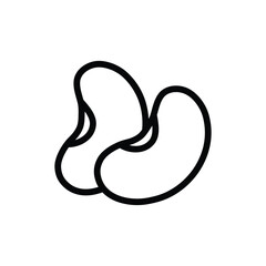 Kidney bean icon vector logo