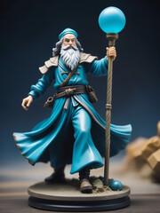 Obraz premium blue wizard figure game asset
