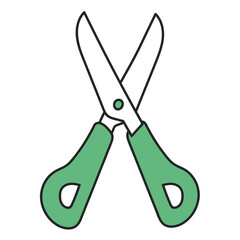 Scissors minimalist illustration