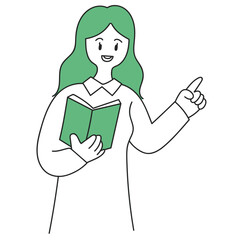 Teacher minimalist illustration