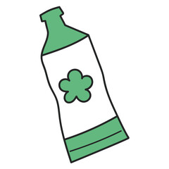 Watercolor tube minimalist illustration