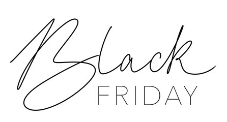 Black Friday handlettering with light font