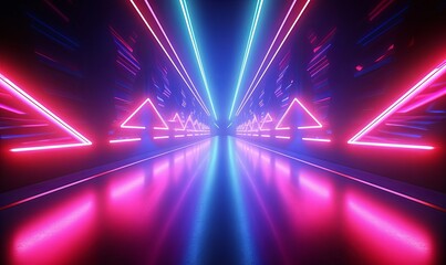 3d render, abstract neon wallpaper, colorful fantastic background with curvy shape glowing in ultraviolet spectrum, Generative AI