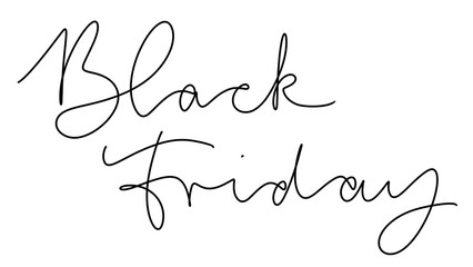 Black Friday one line Handlettering