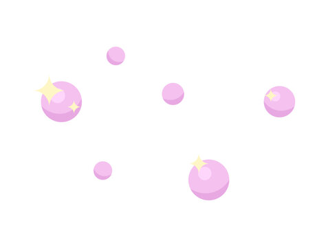 Soap bubbles sparkling semi flat colour vector object. Fizzy soda drops. Dreamlike wash foam. Editable cartoon clip art icon on white background. Simple spot illustration for web graphic design