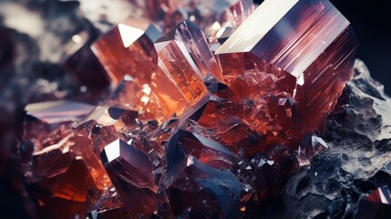 Macro photography of crystalline mineral structures