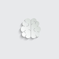 Brain vector icon idea sign