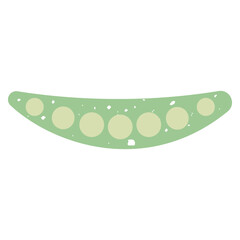 Green pea textured flat illustration