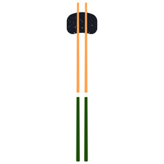 Chopsticks textured flat illustration