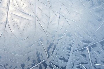 Obraz premium macro photography of frost patterns on a window