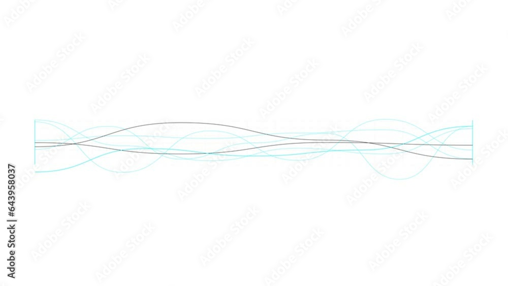 Poster sound wave spectrum animation in sci-fi hud style.
