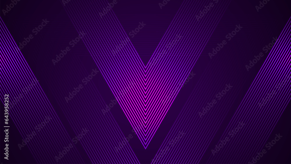 Poster dark violet simple abstract background with lines in a geometric style as the main element.