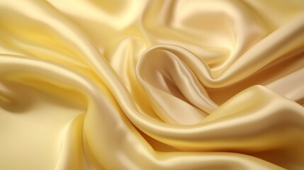 Yellow silk with creases texture background