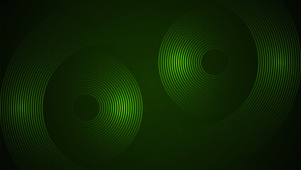 Dark green simple abstract background with lines in a curved style geometric style as the main element.