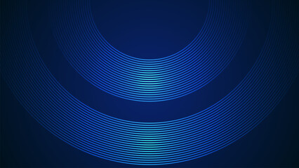 Dark blue simple abstract background with lines in a curved style geometric style as the main element.