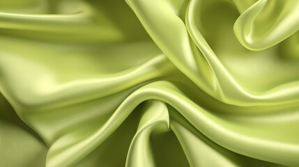 Obraz premium Green silk with creases texture background