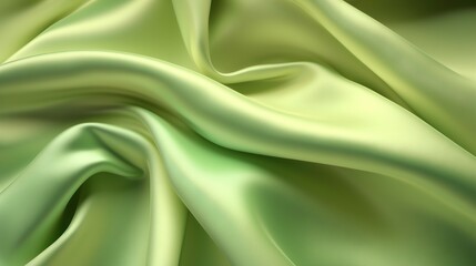 Obraz premium Green silk with creases texture background