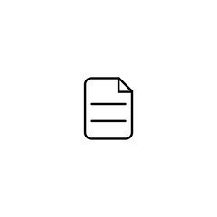 Paper list icon. Document editing line icon on white
