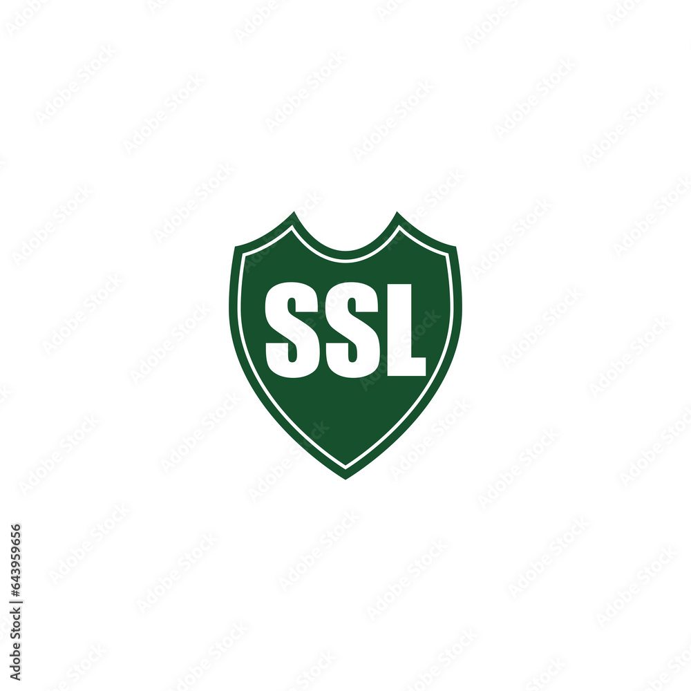 Poster ssl shield icon isolated on transparent background