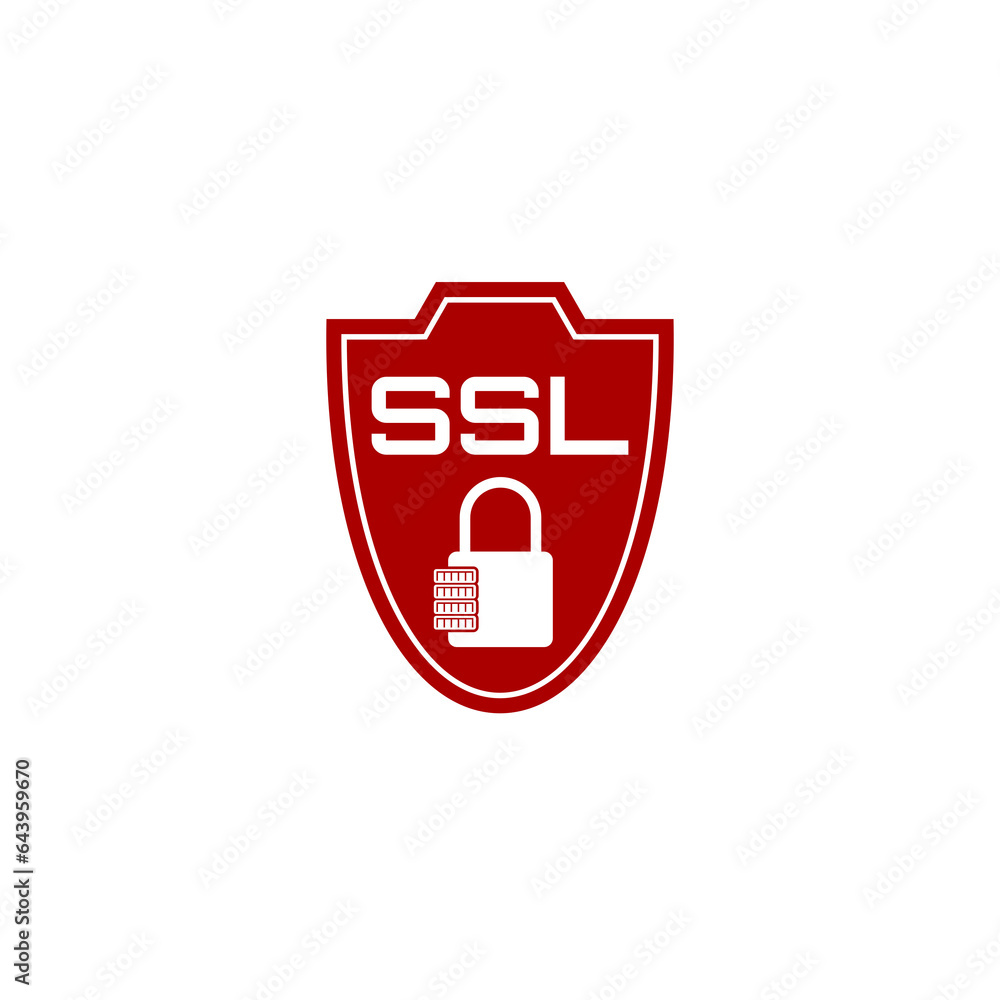 Poster ssl shield icon isolated on transparent background