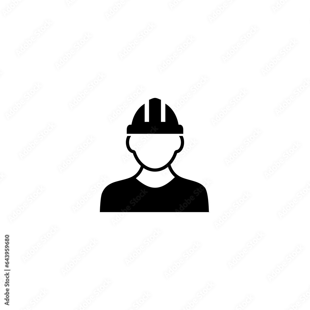 Poster worker icon isolated on transparent background
