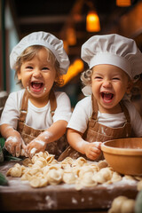 Adorable little ones explore the world of flavors their faces filled with excitement and surprise 