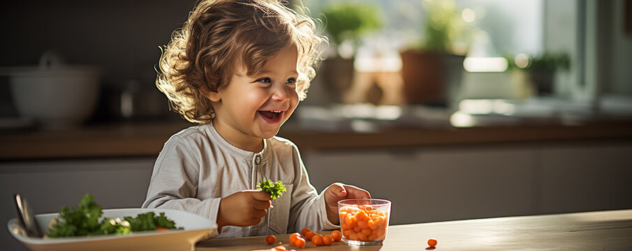 A mother gently spoons vibrant orange pureed carrots into her babys mouth ensuring a nutritious start to their feeding journey 