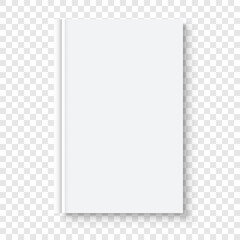 White brochure template on transparent background.