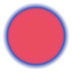 abstract red and blue round aura gradient, circle shape, blurred sphere, modern art harmony, inner peace and wellbeing concept design