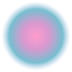 abstract pink and turquoise round aura gradient, circle shape, blurred sphere, modern art harmony, inner peace and wellbeing concept design